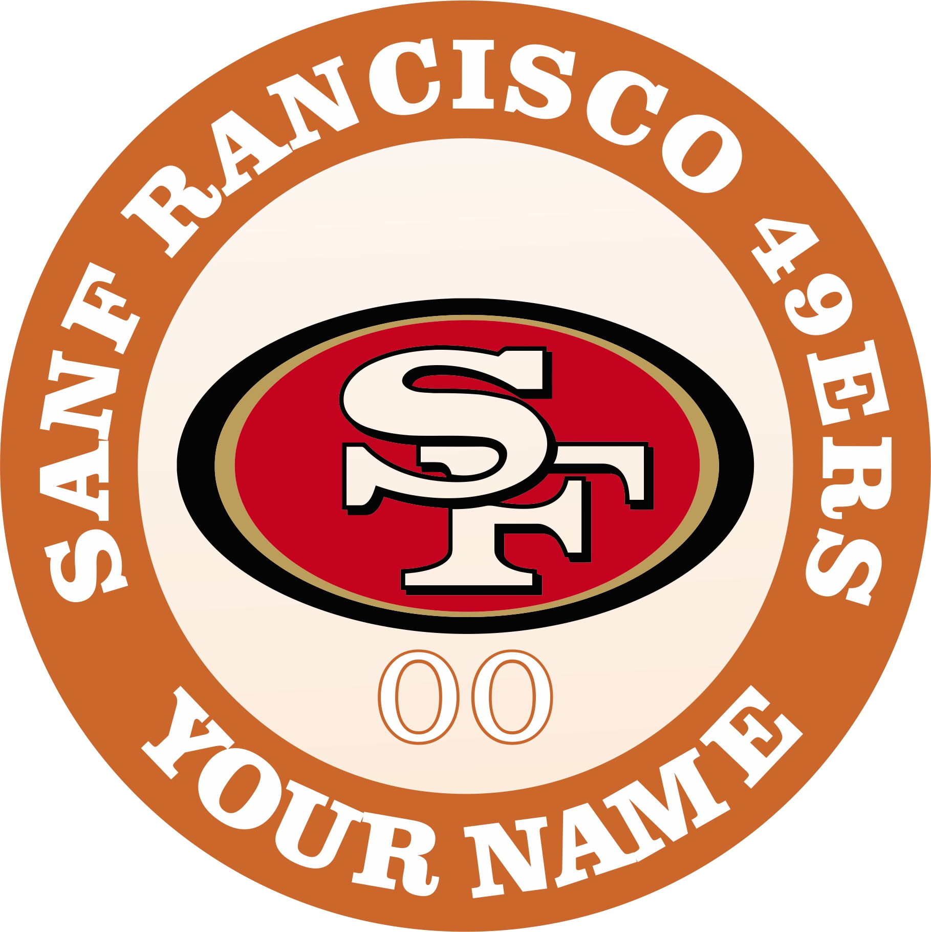 San Francisco 49ers Customized Logo iron on paper